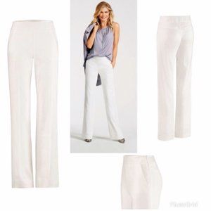 Cabi 5319 Coconut Cream Angel Linen Trouser 4R NWT
